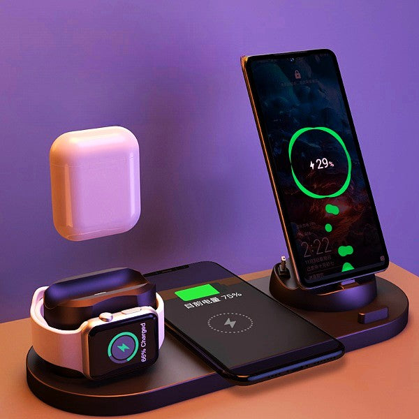 Wireless Charger 6 In 1 For IPhone / Phone / Watch